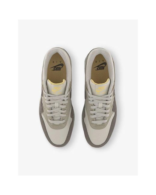 Nike Gray Air Max 1 Premium Suede Low-Top Trainers for men