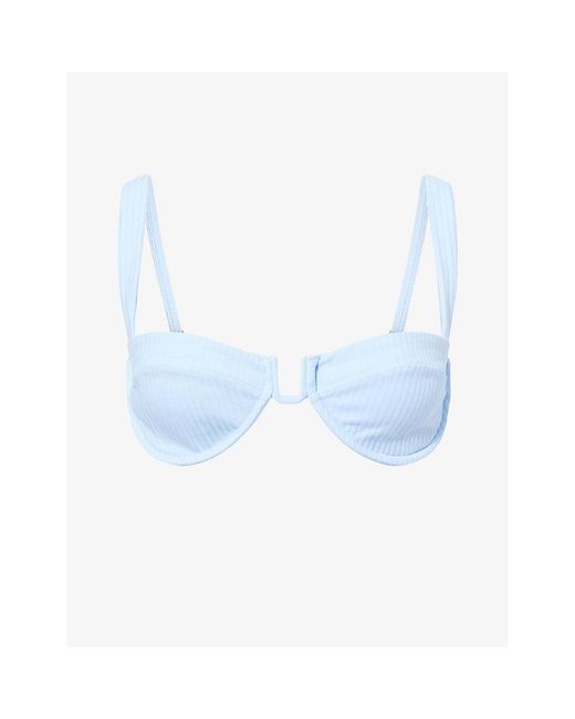 Cheap Monday Blue Cala Roja Underwired Bikini Top
