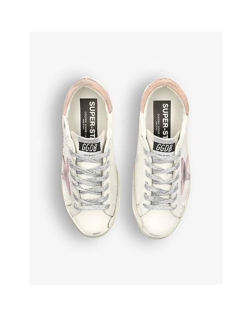 Golden Goose Deluxe Brand Natural Super-star 11691 Leather Low-top Trainers