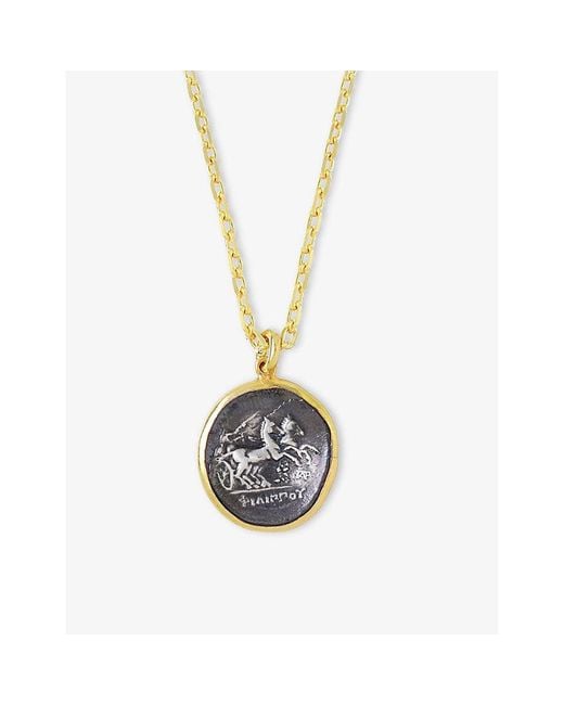 La Maison Du Couturier Metallic Ece London The Chariots Coin 22Ct Vermeil Necklace