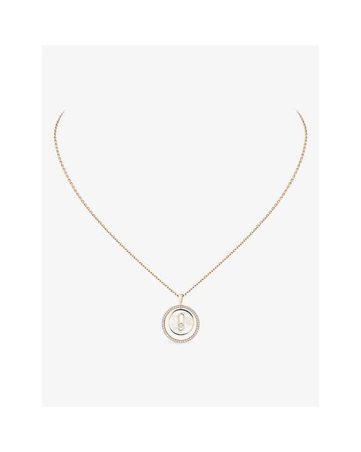 Messika Metallic 18Ct- Mother-Of-Pearl And 0.18Ct Diamond Necklace