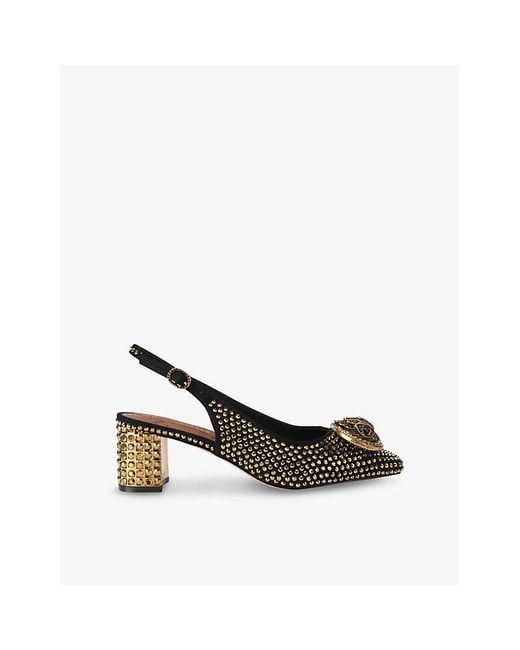 Kurt Geiger Multicolor Chelsea Stud-Embellished Heeled Slingbacks