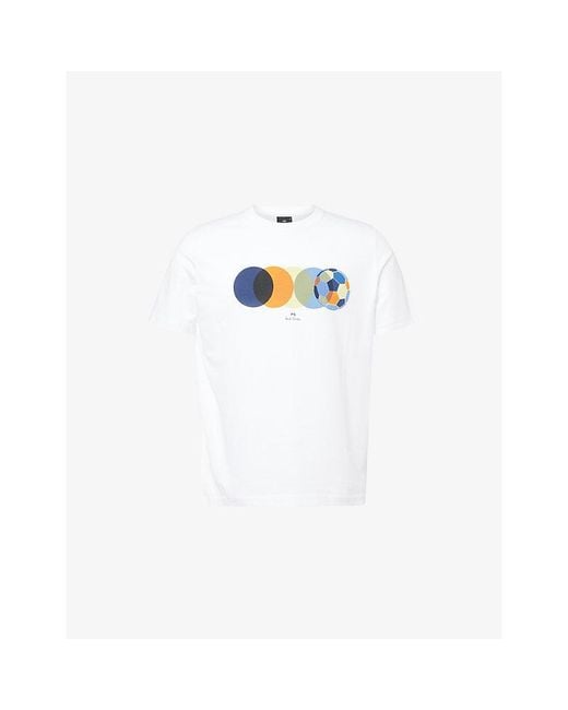 Paul Smith White Ps Reg Ss T Shirt Football for men