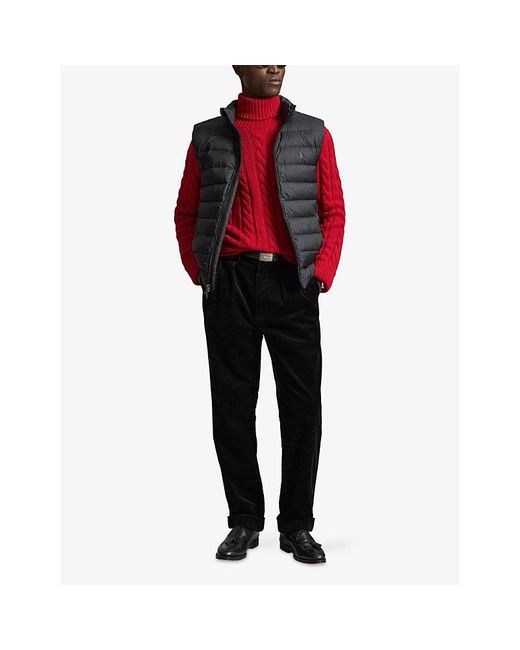 Polo Ralph Lauren Black Colden Packable Shell-Down Gilet for men