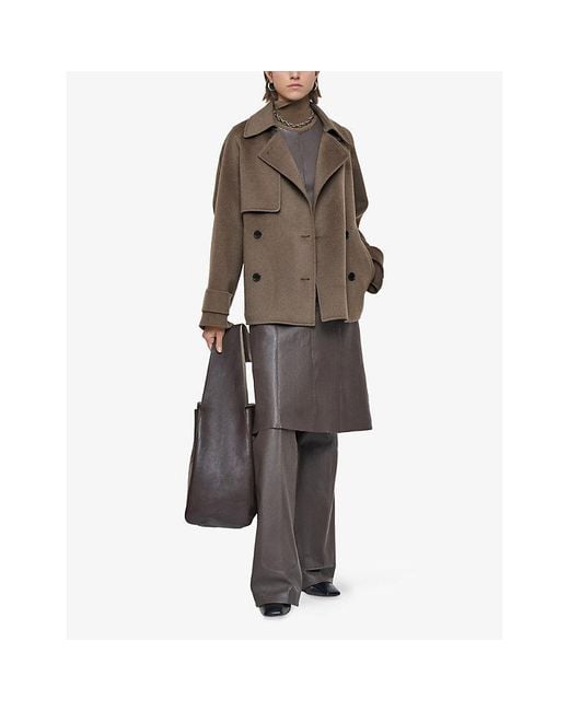 Joseph Brown Marne Double-Face Wool And Cashmere-Blend Coat