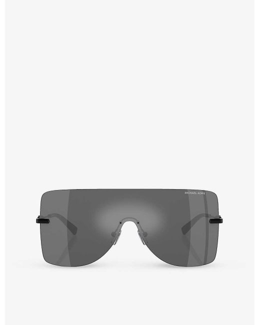 Michael Kors Gray Mk1148 London Square-frame Metal Sunglasses