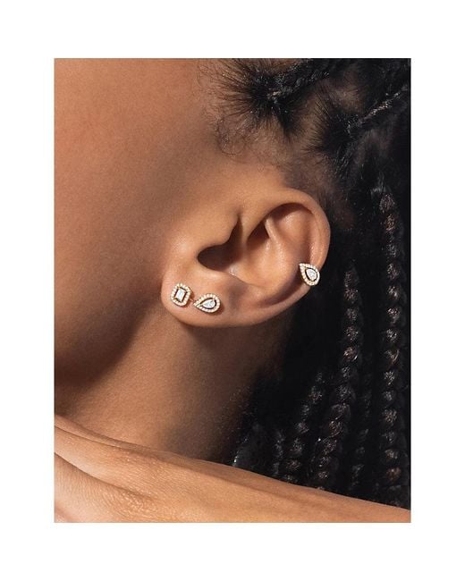 Messika Metallic My Twin 18Ct- And 0.25Ct Pear-Cut Diamond Single Clip Earring
