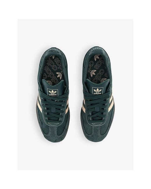 Adidas Green Samba Og Suede Low-Top Trainers