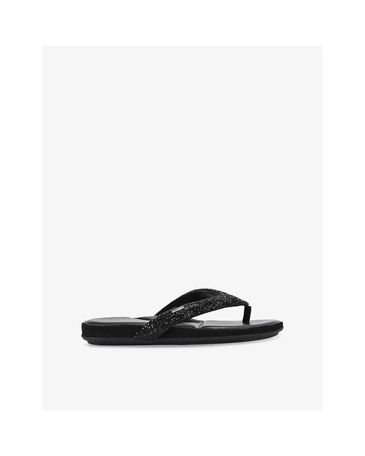 Carvela Kurt Geiger Black Riviera Jewel Embellished Sandals