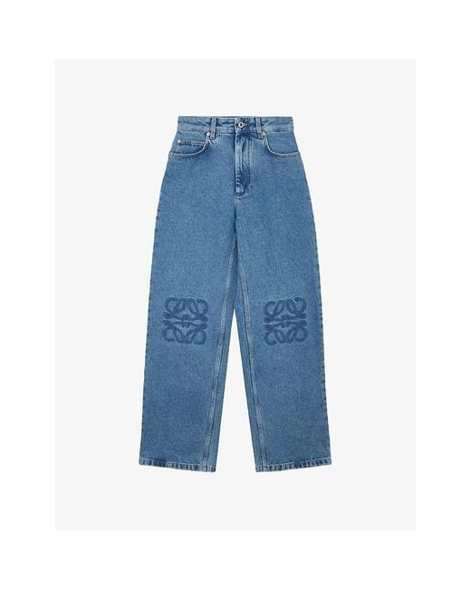 Loewe Blue Anagram Baggy-Fit Denim Jeans