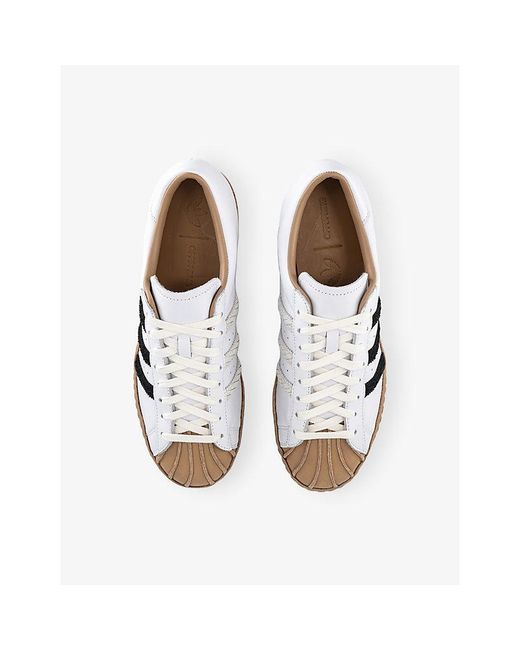 Adidas White Superstar Vintage Leather Trainers for men