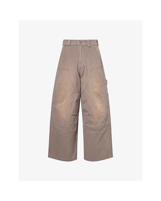 Willy Chavarria Brown Stockton Baggy Denim Jeans for men
