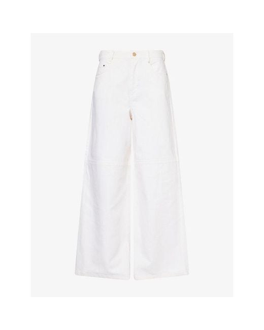 Max Mara White Bull Wide-Leg Denim Jeans