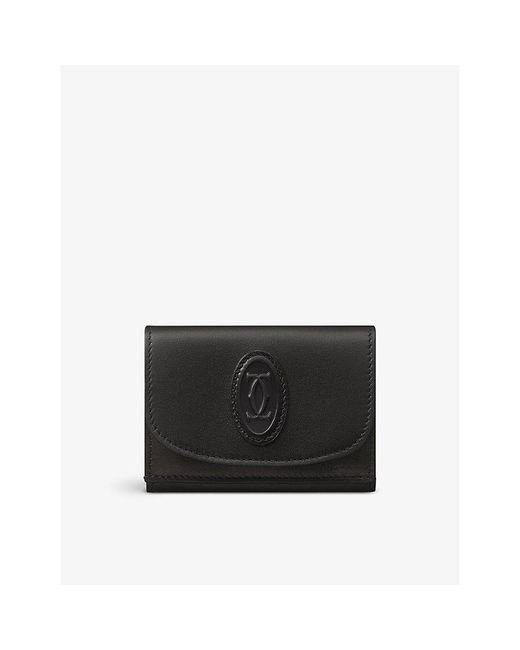 Cartier Black Must De Mini Leather Wallet for men
