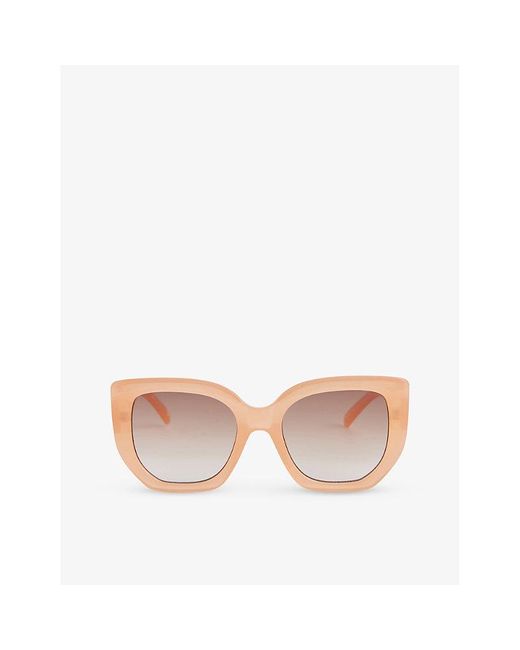 Le Specs Pink Euphoria Square-frame Polyethylene Sunglasses