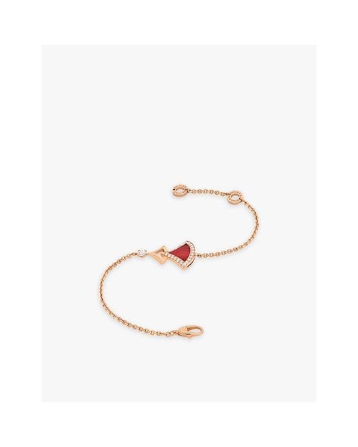 BVLGARI Metallic Divas' Dream 18Ct Rose- 0.10Ct And 0.21Ct Brilliant-Cut Diamond Bracelet