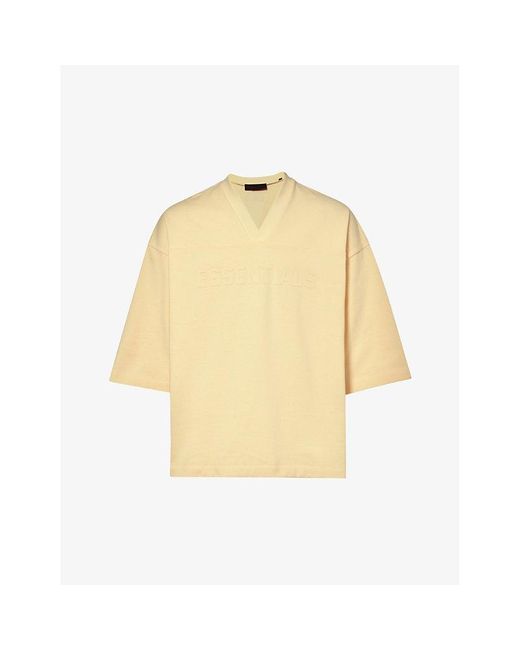 Fear Of God Natural Essentials Branded Oversized-fit Cotton-jersey T-shirt for men