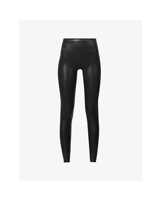 Spanx Black Shape Faux Leather Leggings Xxl