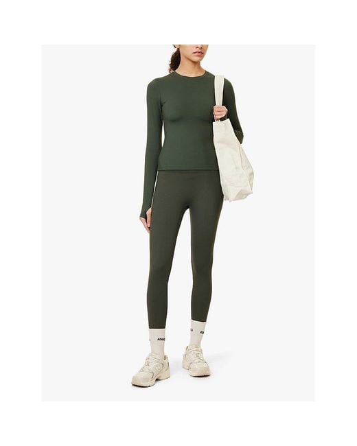 ADANOLA Green Ultimate High-Rise Regular Stretch-Jersey Leggings