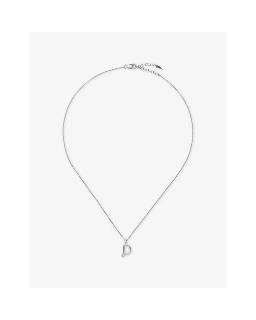 Missoma Metallic Curly Molten Mini Initial D-Plated Sterling- Necklace