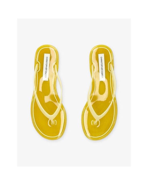 Christopher Esber Yellow Jo Pvc Flip Flops