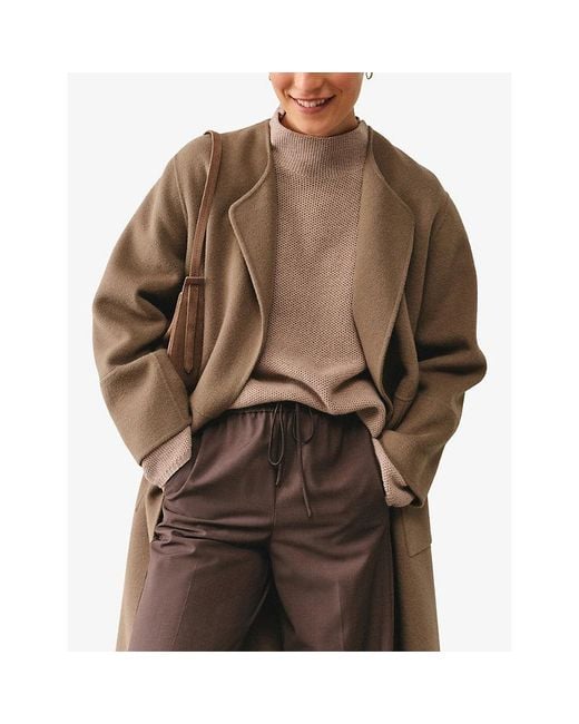The White Company Natural Honeycomb-Stitch Relaxed-Fit Wool And Cashmere-Blend Jumper