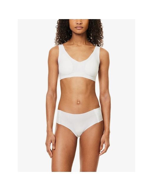 Sloggi White Zero Feel 2.0 Stretch-Jersey Hipster Briefs