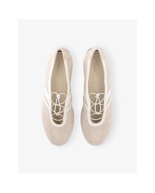 Vagabond White Hollie Suede Ballet Flats