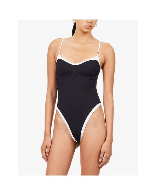WE Are Tala Blue Contrast Underwired Swimsuit