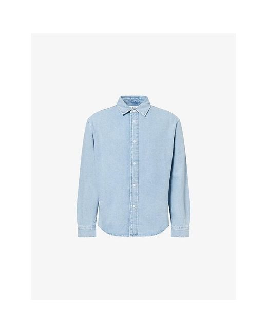 FRAME Blue Classic Denim Shirt for men