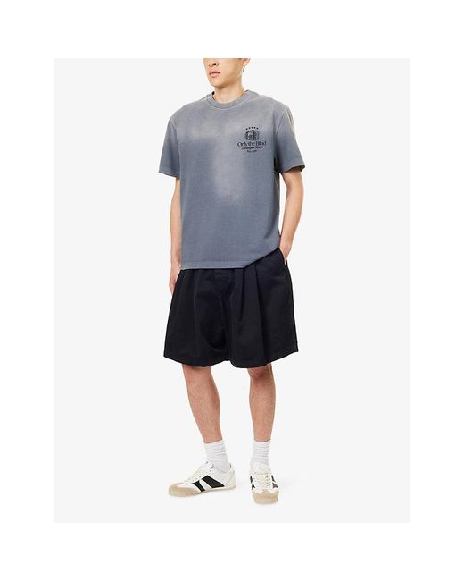 Only the Blind Blue Le Portier Logo Cotton T-Shirt for men