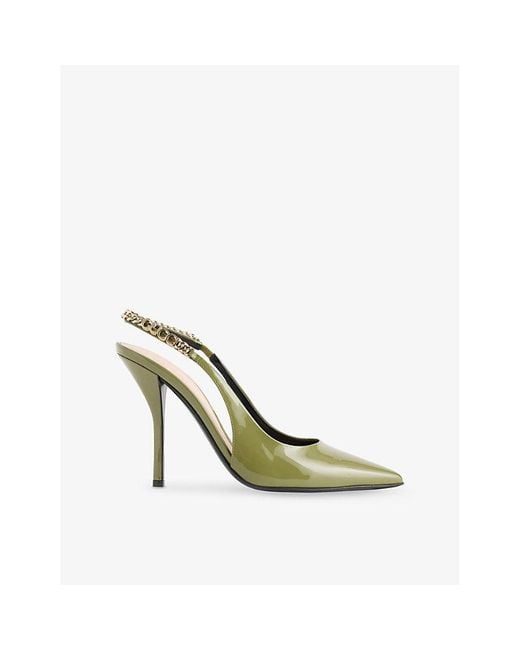 Gucci Black Double-Strap Leather Sandals
