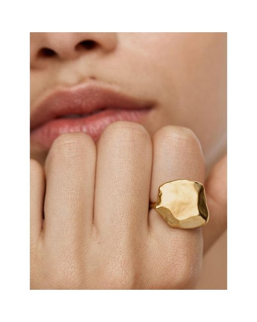 Monica Vinader Metallic Fragments Bold 18Ct-Plated Vermeil Sterling- Ring