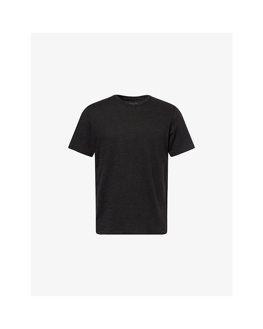 Rag & Bone Black Classic Crew-Neck Cotton T-Shirt for men