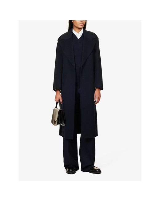 Max Mara Nord Notched-lapel Relaxed-fit Wool Jacket in Blue | Lyst