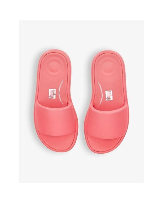 Fitflop Pink Iqushion Deluxe Ergonomic Leather Slides
