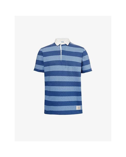 Polo Ralph Lauren Blue Beach Royallogo-embroidered Relaxed-fit Cotton-jersey Shirt X for men