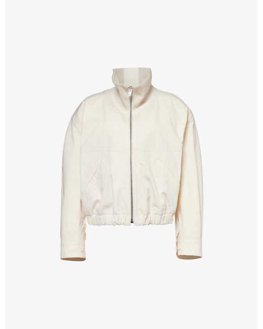 Lemaire White Double-layered Funnel-neck Cotton Jacket
