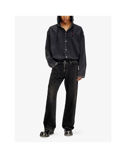 DIESEL Black 1980 D-Eeper 09J96 Relaxed-Fit Denim Jeans for men