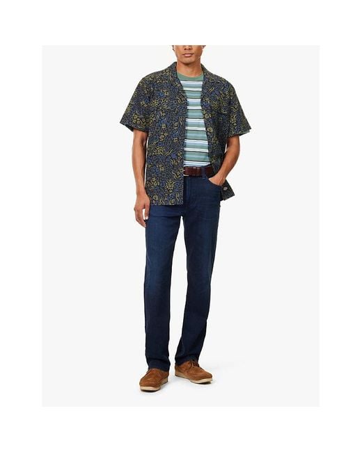Citizens of Humanity Blue Elijah Perform Relaxed-Fit Straight-Leg Mid-Rise Stretch-Woven Blend Jeans for men