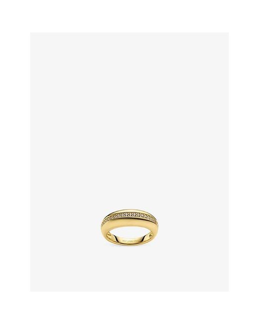 Sif Jakobs Metallic Palermo 18Ct- Plated Sterling- And Cubic Zirconia Ring