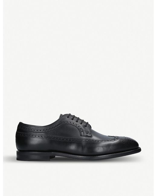 Church's Black Portmore Leather Brogue Derby Shoes for men