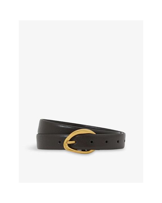 Reiss Black Sammy Leather Belt