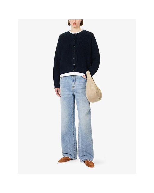 Jenni Kayne Blue Hayes Crew-Neck Cotton Cardigan