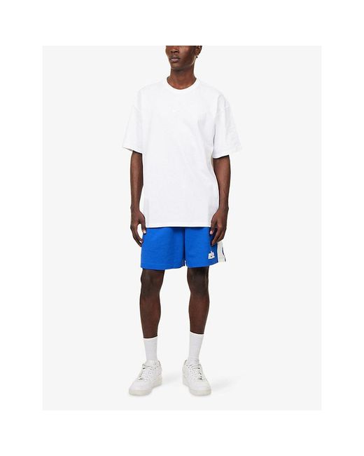 Nike Blue Club Flow Knitted Cotton Shorts for men