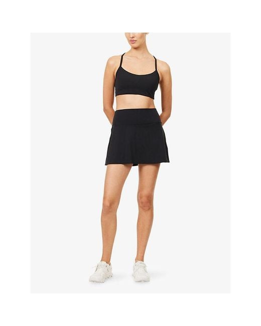 lululemon athletica Black Flow Y Mid-Support Sports Bra