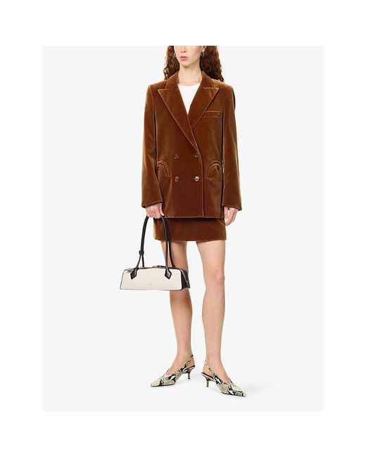 Blazé Milano Brown Coci High-Rise Cotton Mini Skirt