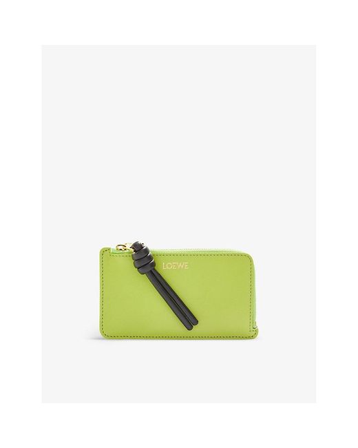 Loewe Green Knot Leather Card Holder