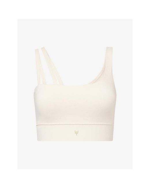 Now You Live White Glen Square-Neck Sports Bra