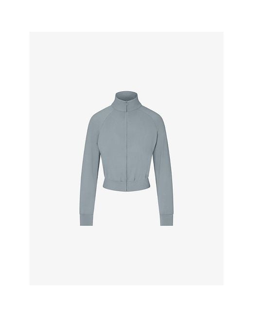 NikeSKIMS Blue Airy Cropped Track Jacket